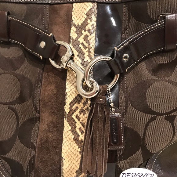 COACH Hampton Signature LTHR Trim Carryall 10264 - Picture 5 of 11